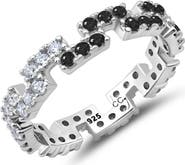 Crislu Cubic Zirconia Regal Eternity Band Ring