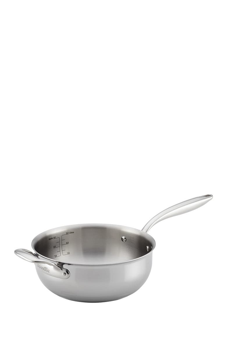 BREVILLE Clad 4 Quart Covered Cookware Saucier, Alternate, color, 