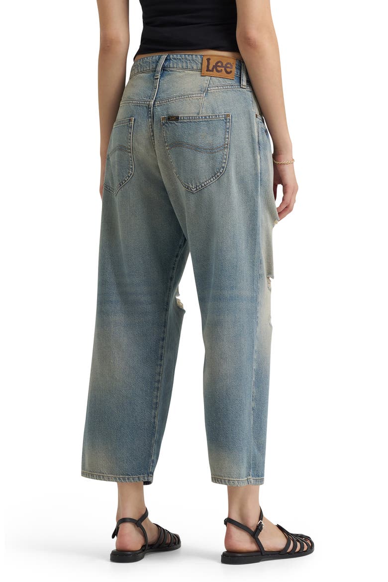 Ripped Crop Loose Fit Jeans, Alternate, color, WESTERN BLUES DX
