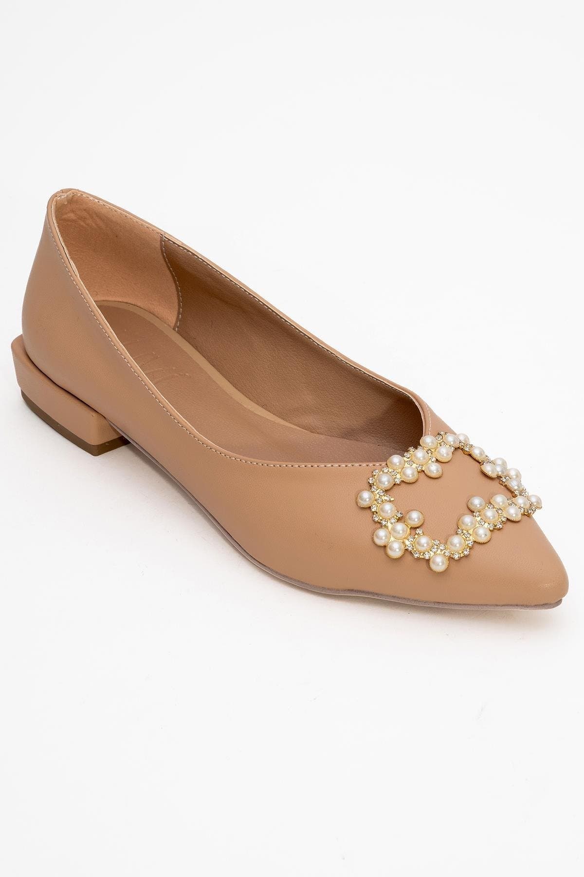Ghent Pearl Embellished Ballet Flat, Alternate, color, Beige