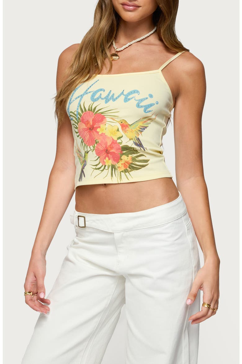 Hawaii Babe Crop Camisole, Alternate, color, YELLOW