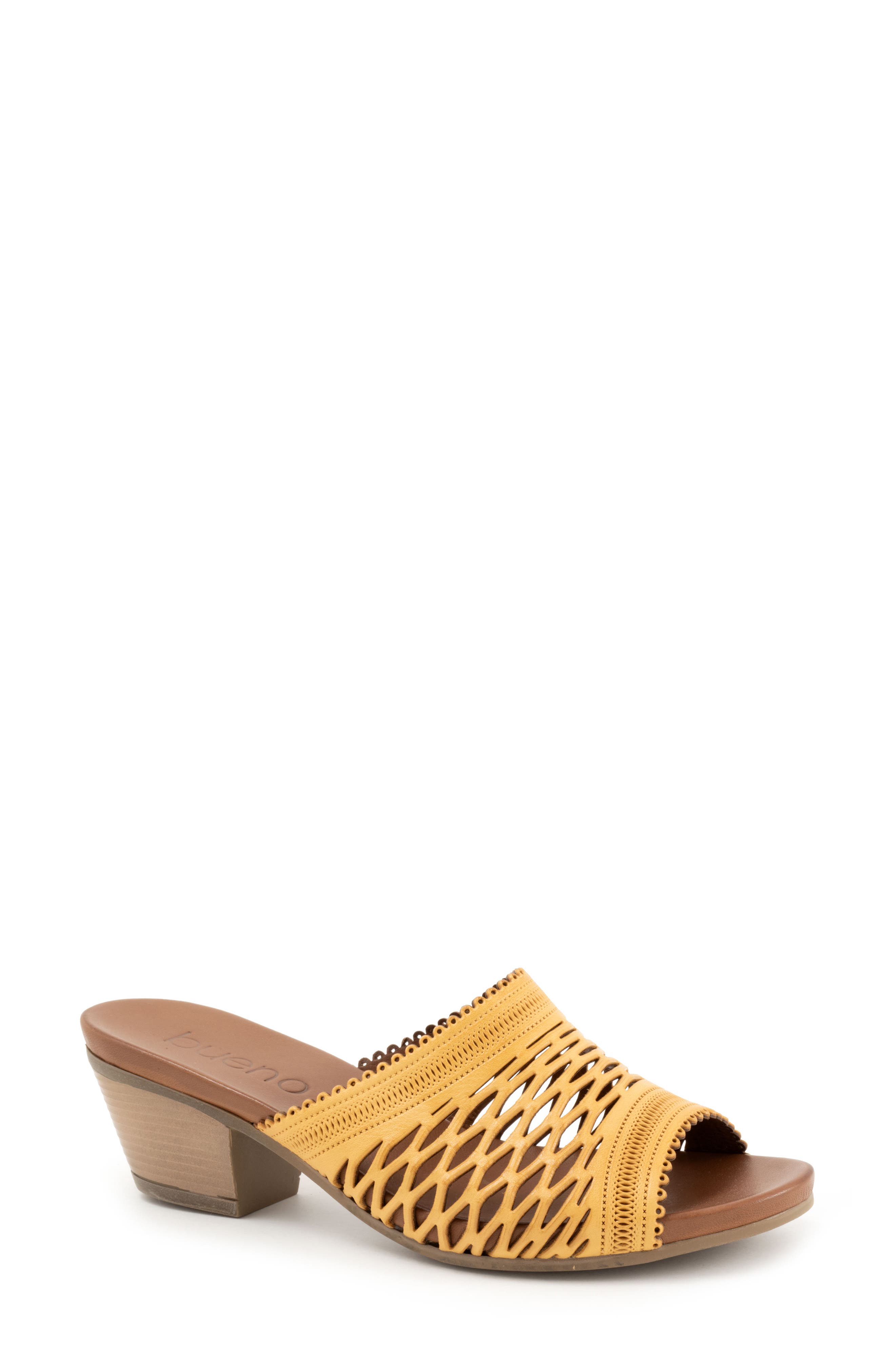 Bueno Lillian Slide Sandal, Main, color, Mustard