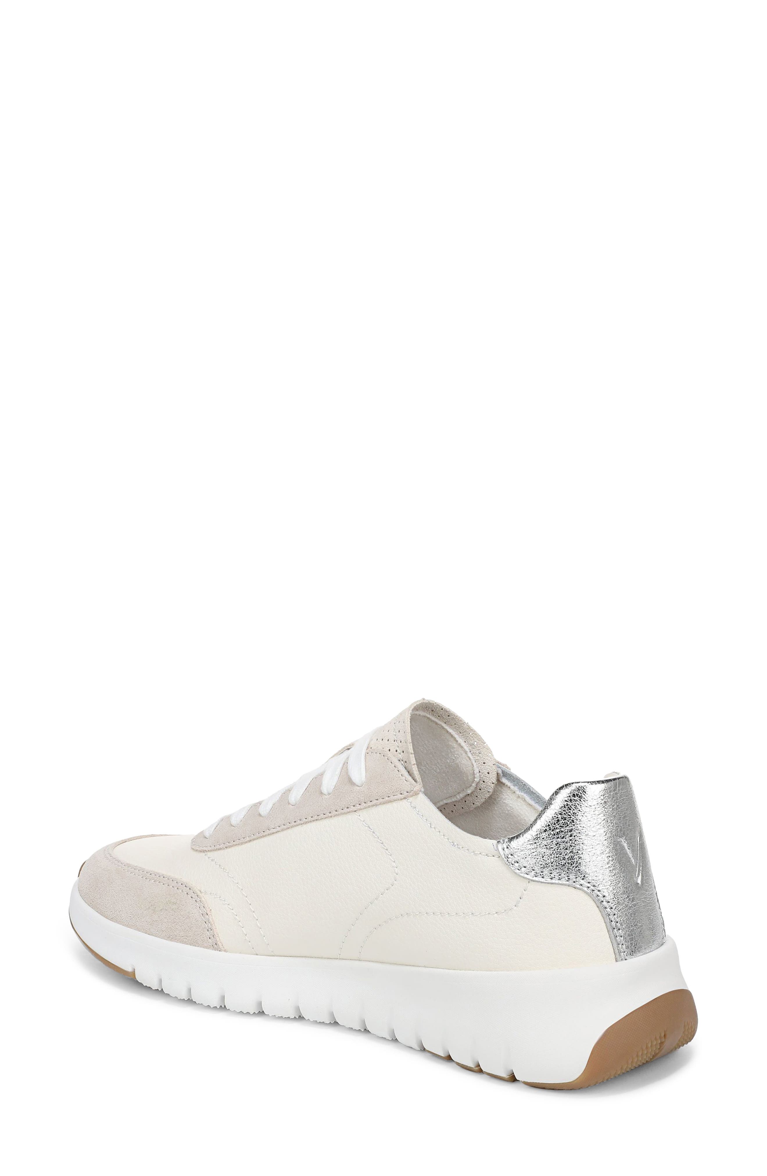 Uptown Nubuck Sneaker, Alternate, color, IVORY/SILVER LEATHER
