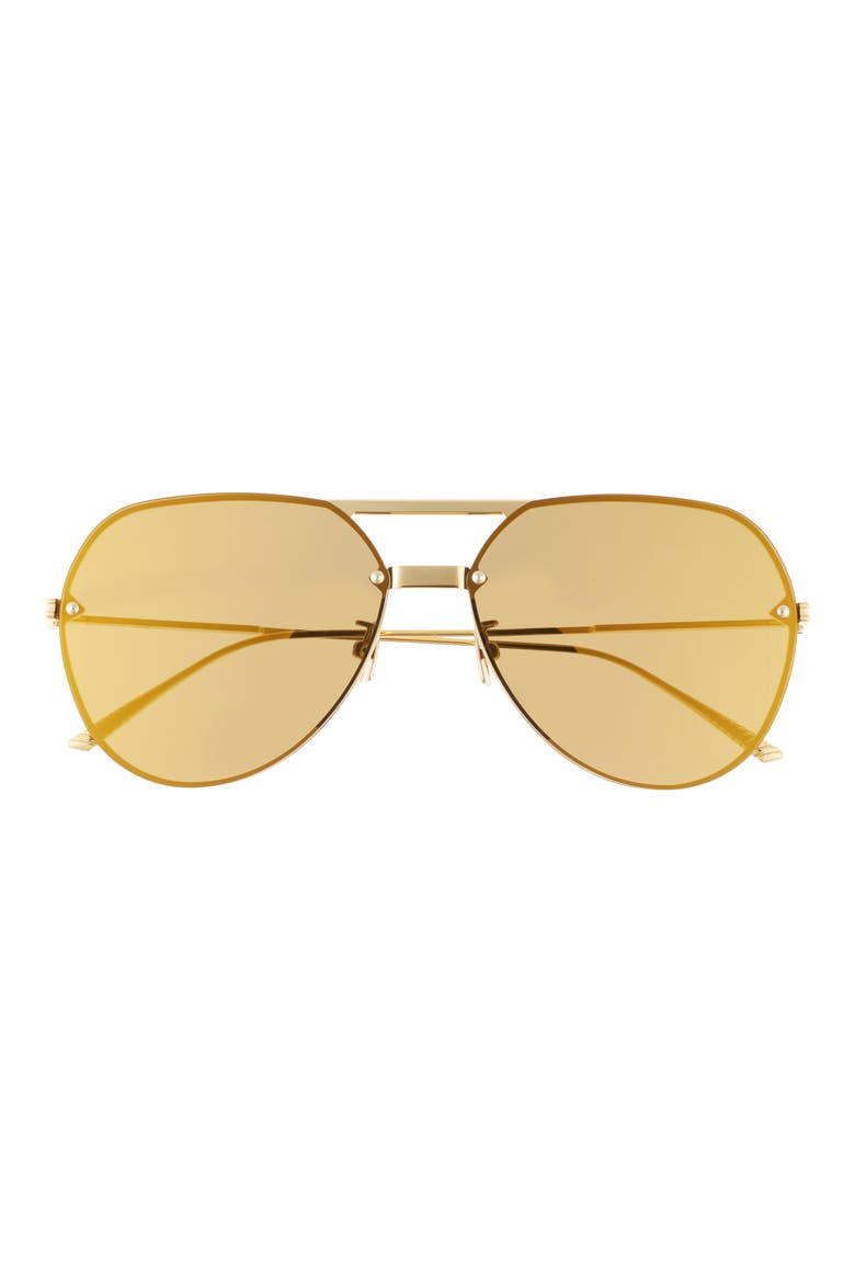 61mm Aviator Sunglasses, Main, color, GOLD GOLD GOLD