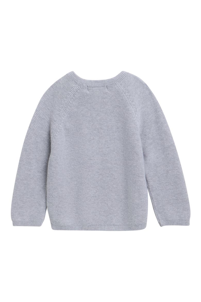 Kids' Bailey Heathered Organic Cotton Knit Sweater, Alternate, color, BLUE