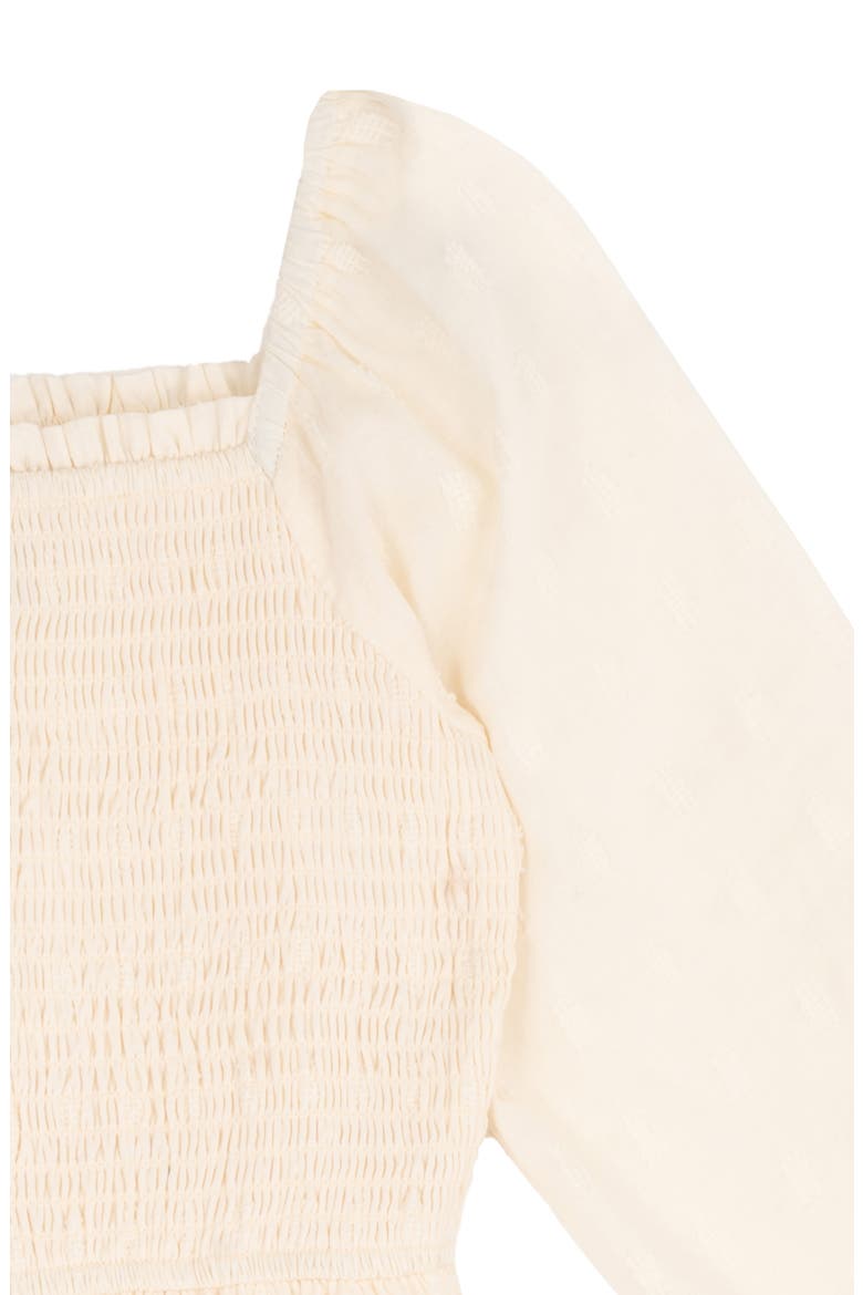 Kids' Smocked Tiered Hem Dress, Alternate, color, IVORY