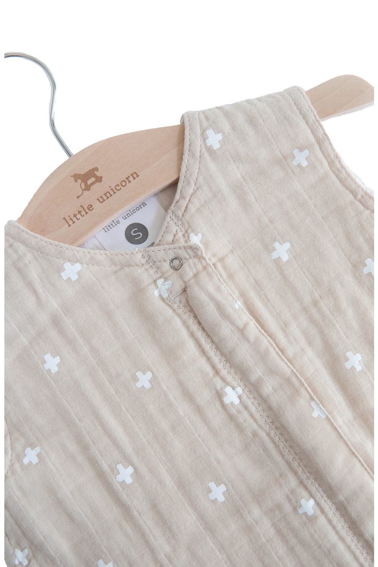 Cotton Muslin Wearable Blanket, Alternate, color, TAUPE CROSS