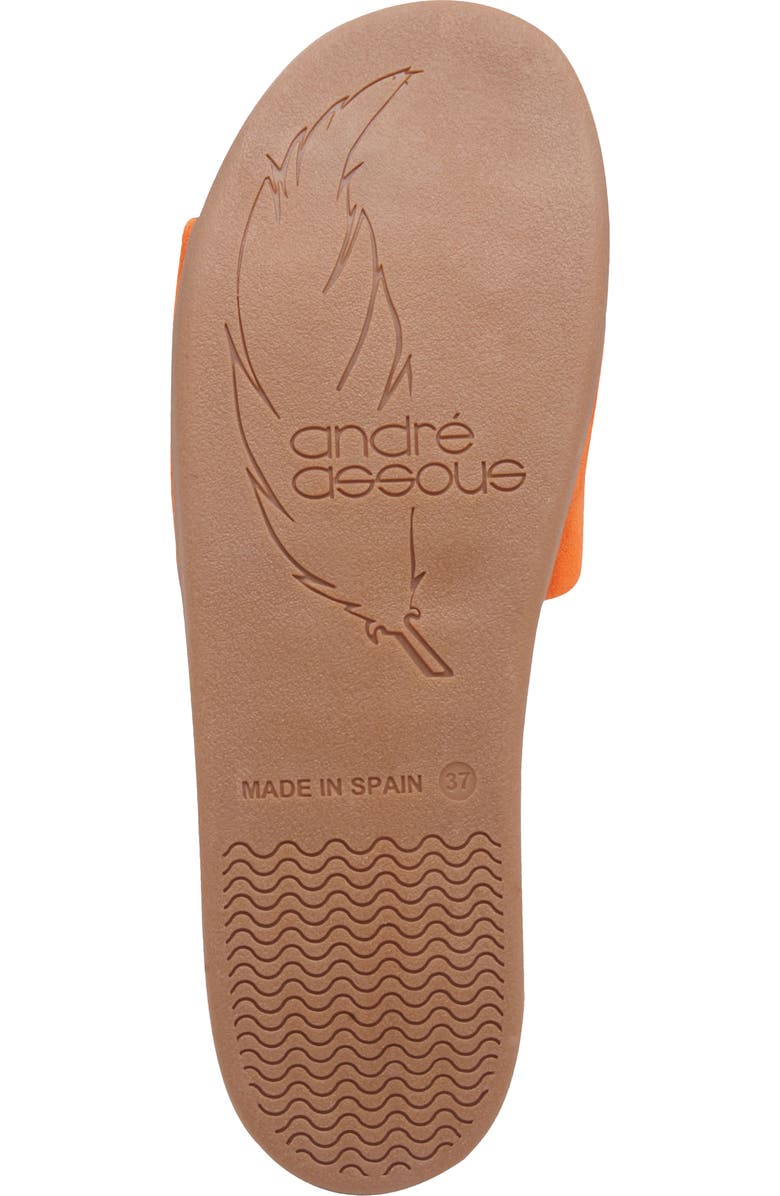 André Assous Paloma Woven Slide Sandal, Alternate, color, Orange