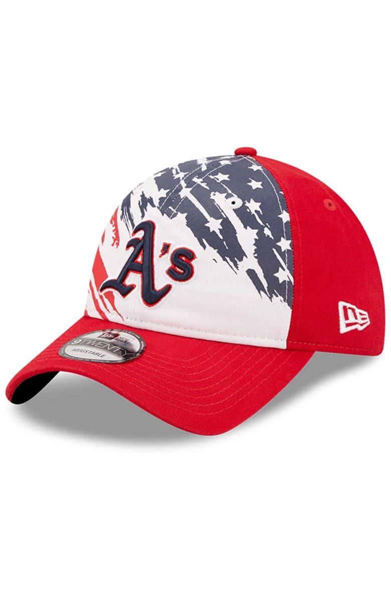 New Era Men's New Era Red Oakland Athletics 2022 4th of July 9TWENTY Adjustable Hat, Main, color, Red