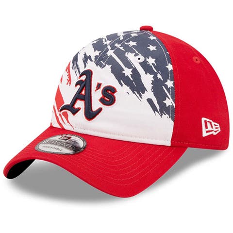 Men's New Era Red Oakland Athletics 2022 4th of July 9TWENTY Adjustable Hat