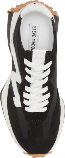 【Steve Madden】CAMPO スニーカー ブラックホワイト 日本未入荷 CAMPO Black/White Lace-Up Women's Sneaker – Steve Madden