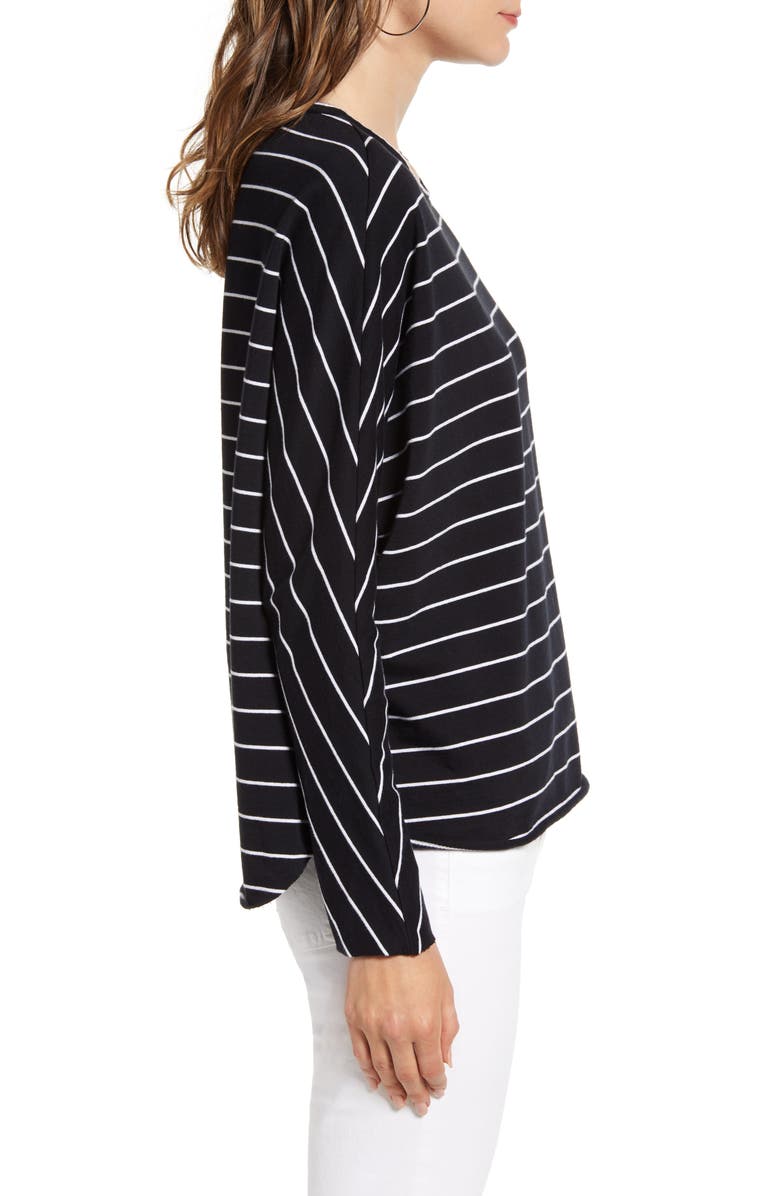 Frank & Eileen Tee Lab Oversize Stripe Sweatshirt, Alternate, color, 