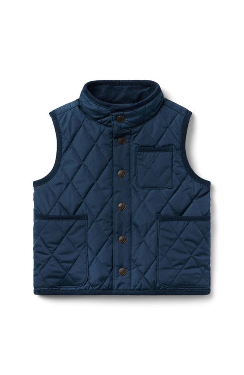 Janie And Jack The Quilted Vest In Blue