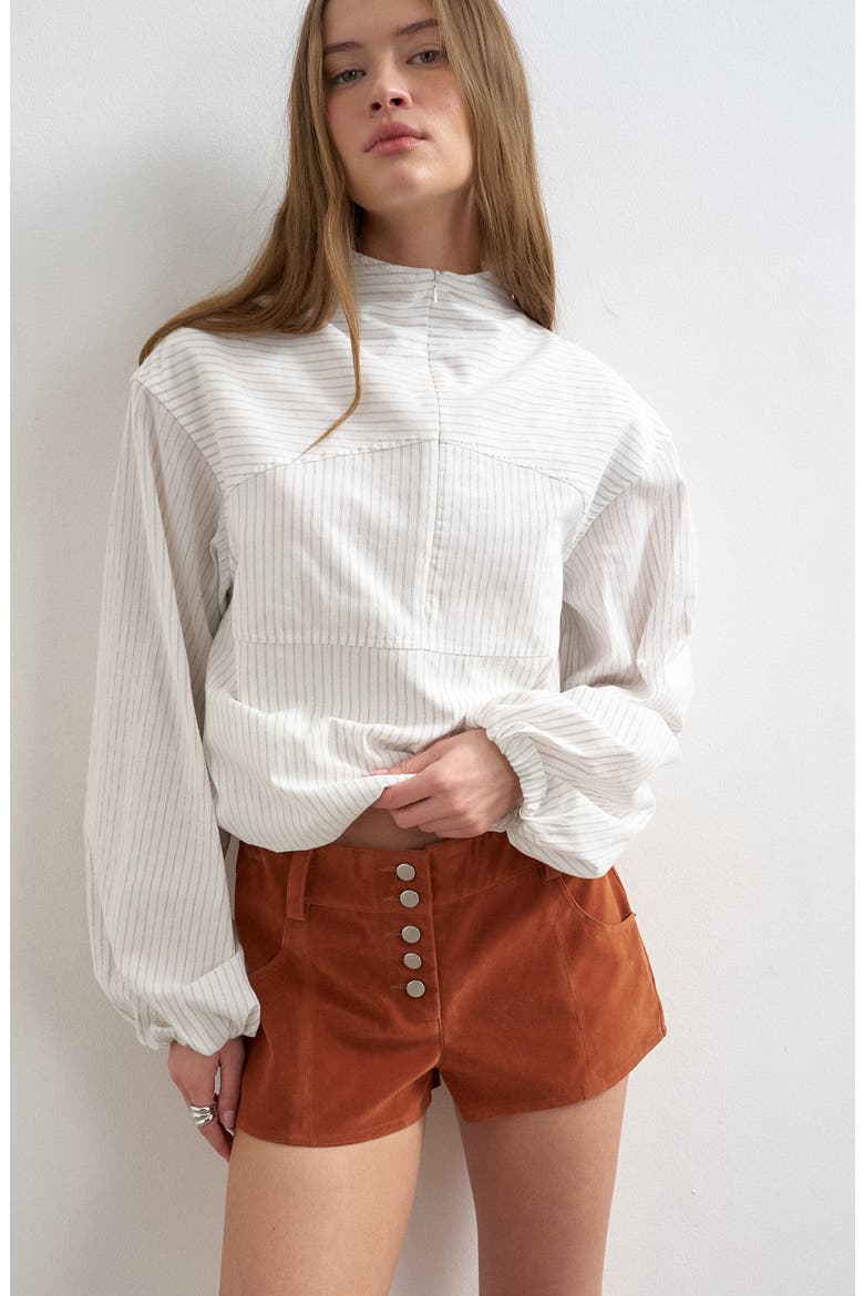 Faux Suede Micro Shorts, Alternate, color, TAN