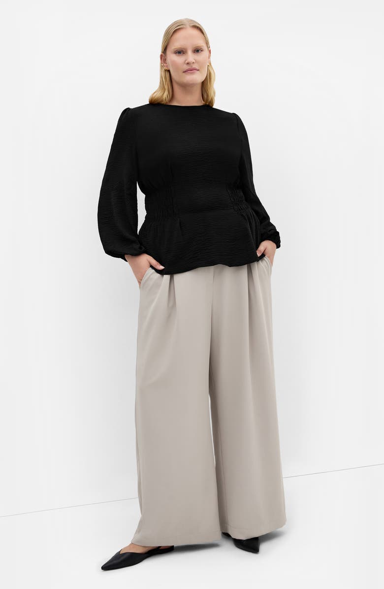 City Chic Cara Long Sleeve Peplum Shirt, Alternate, color,