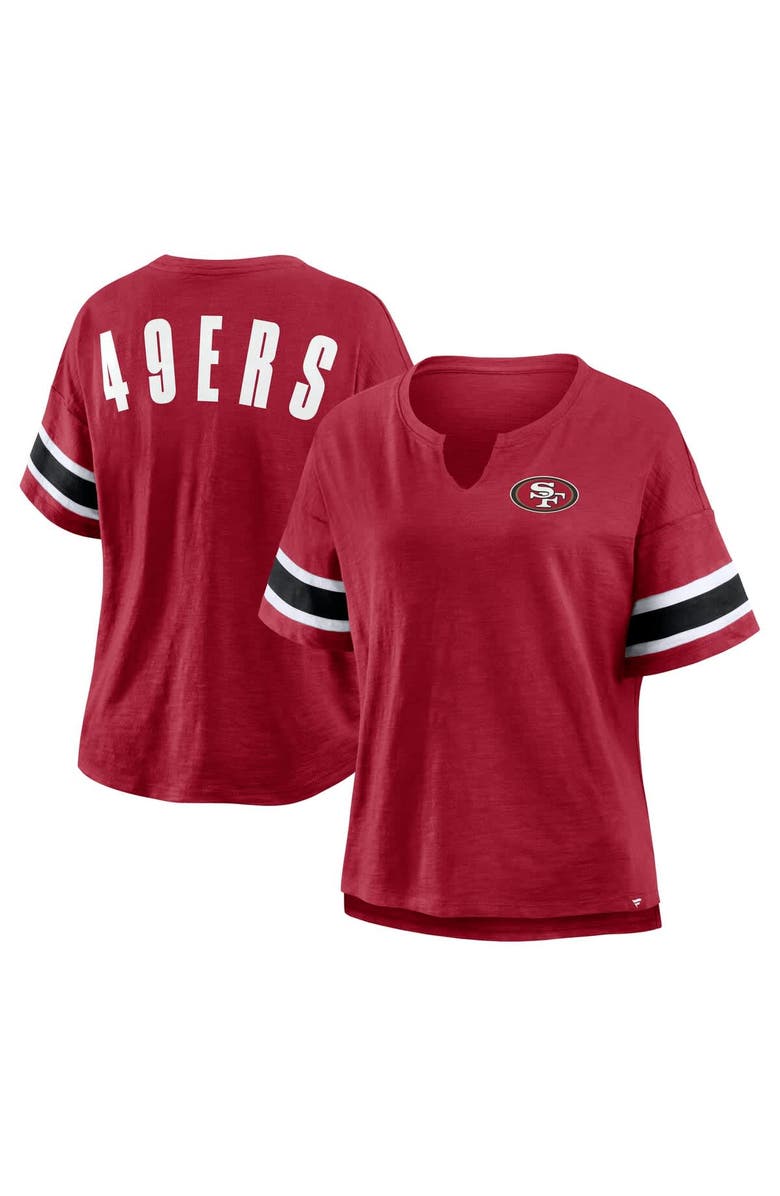 FANATICS Women's Fanatics Scarlet San Francisco 49ers Redzone Curl Route T-Shirt, Alternate, color, Scarlet