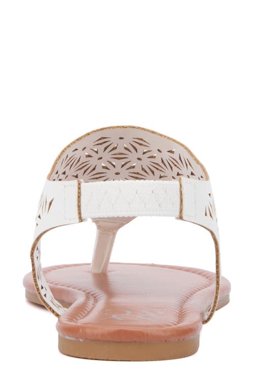 New York And Company Nikki Lasercut Slingback Sandal In White