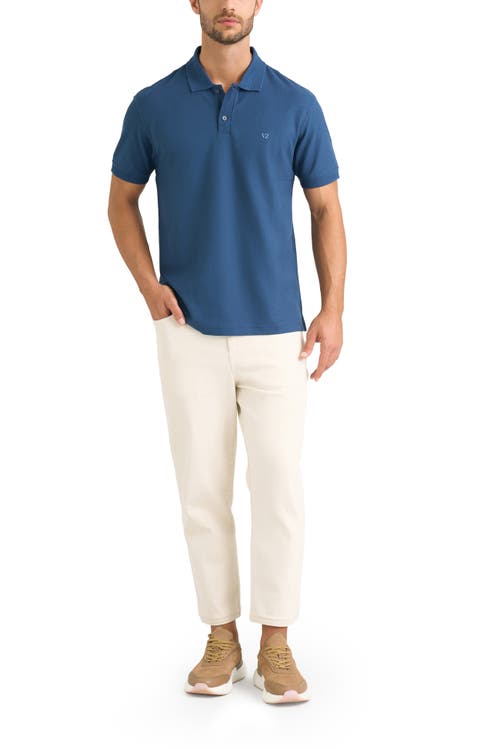 VELEZ SEMI-FIT POLO SHIRT WITH JACQUARD DETAIL
