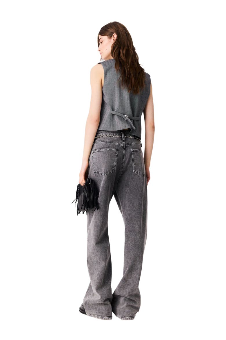 Tailored Rhinestone Jacket, Alternate, color, Grey