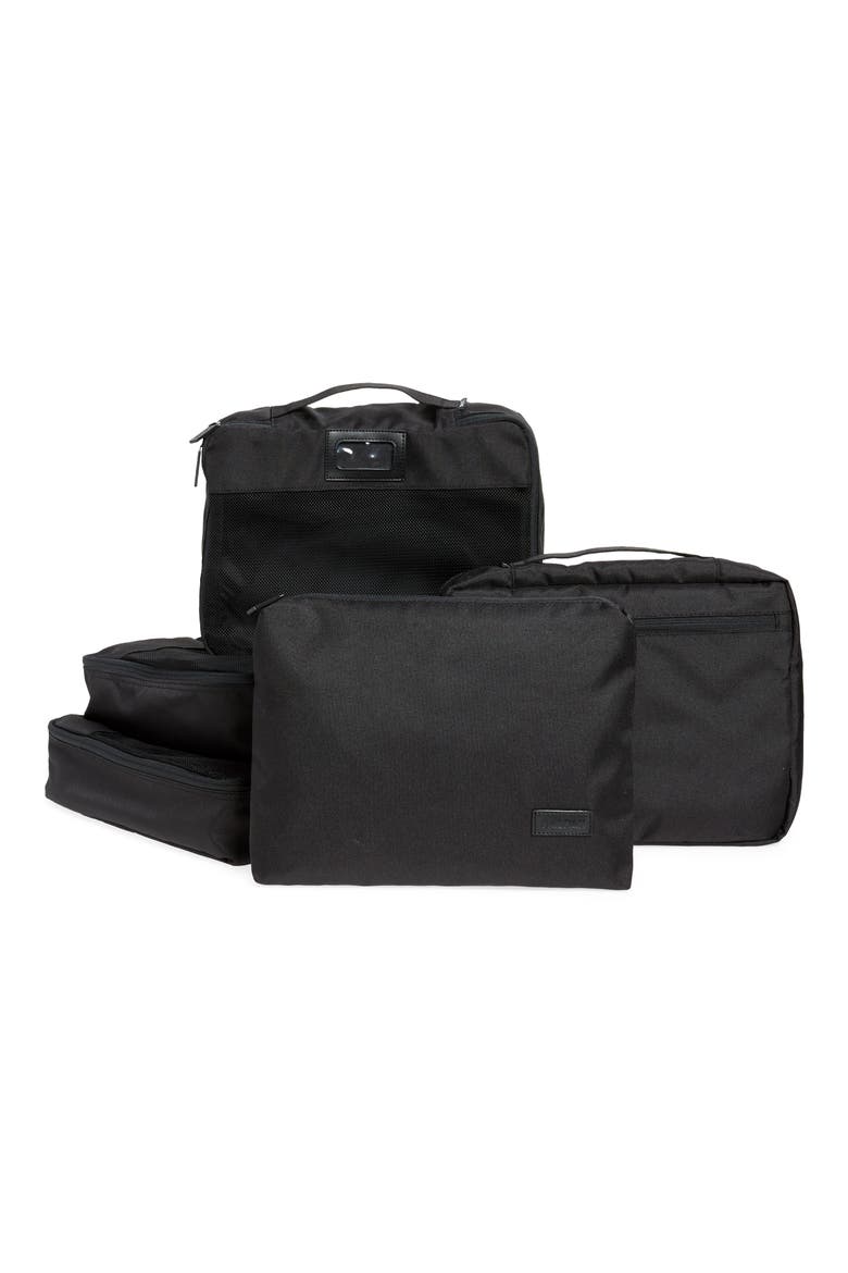 5-Piece Packing Cube Set, Main, color, BLACK