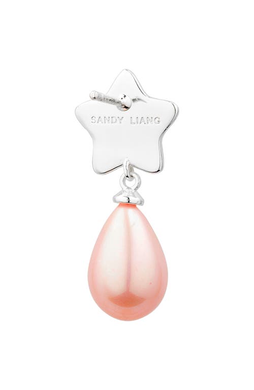 Sandy Liang Cloverdale 2.0 Pearl Drop Earrings In Silver