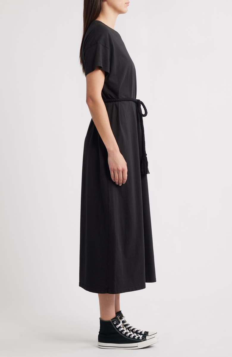 THE GREAT. The Boxy Tee Cotton Dress, Alternate, color, Almost Black