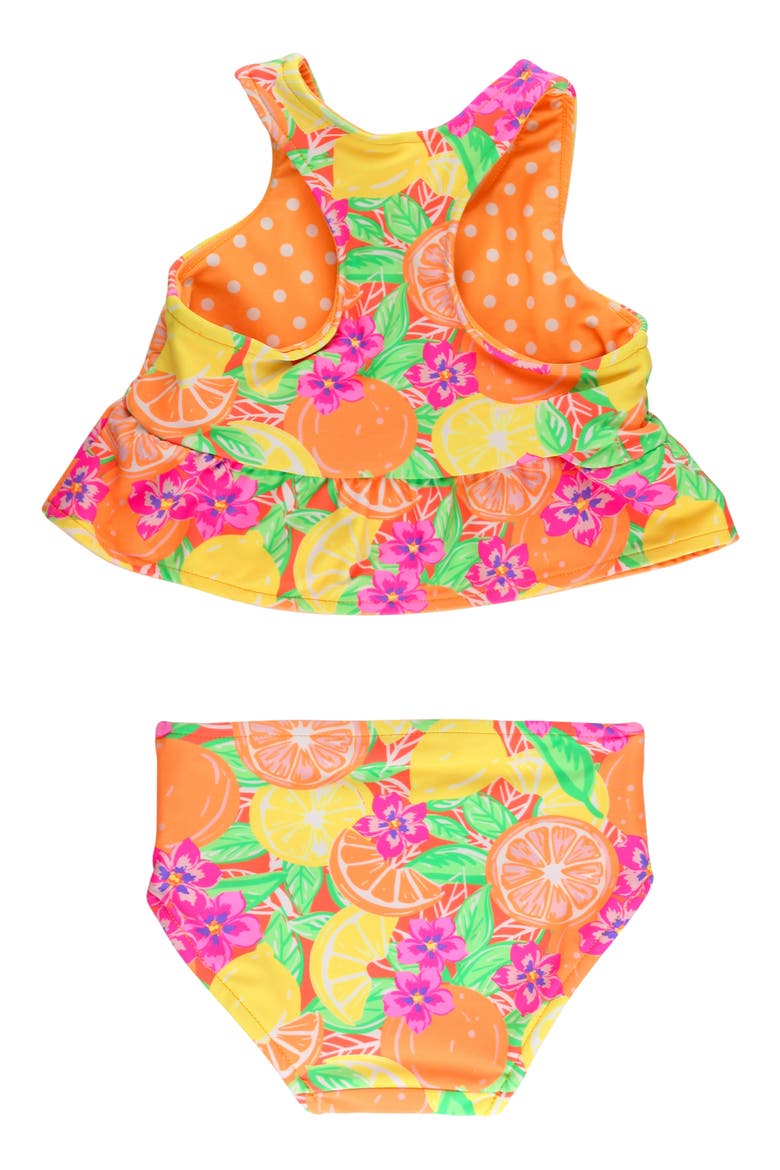 Kids' Neon Squeeze Reversible Two-Piece Swimsuit, Alternate, color, YELLOW