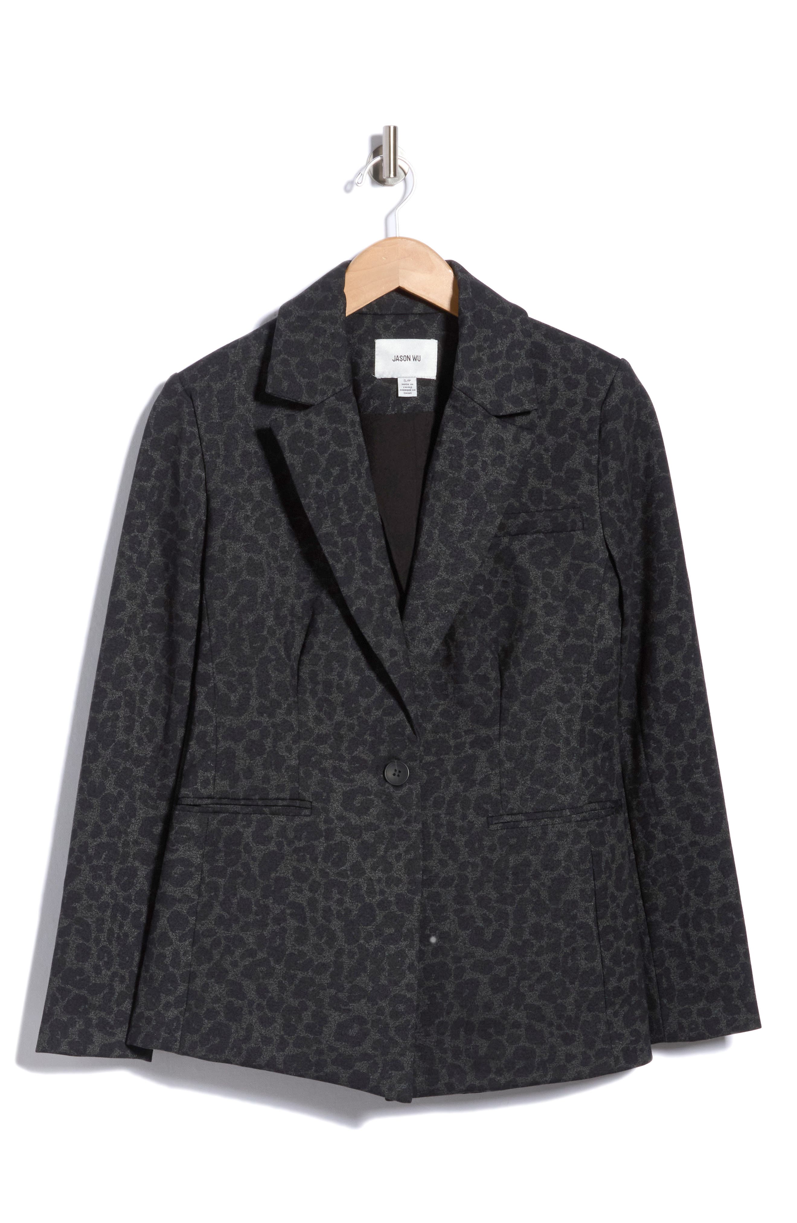 Leopard Print Ponte Blazer