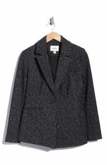 Leopard Print Ponte Blazer