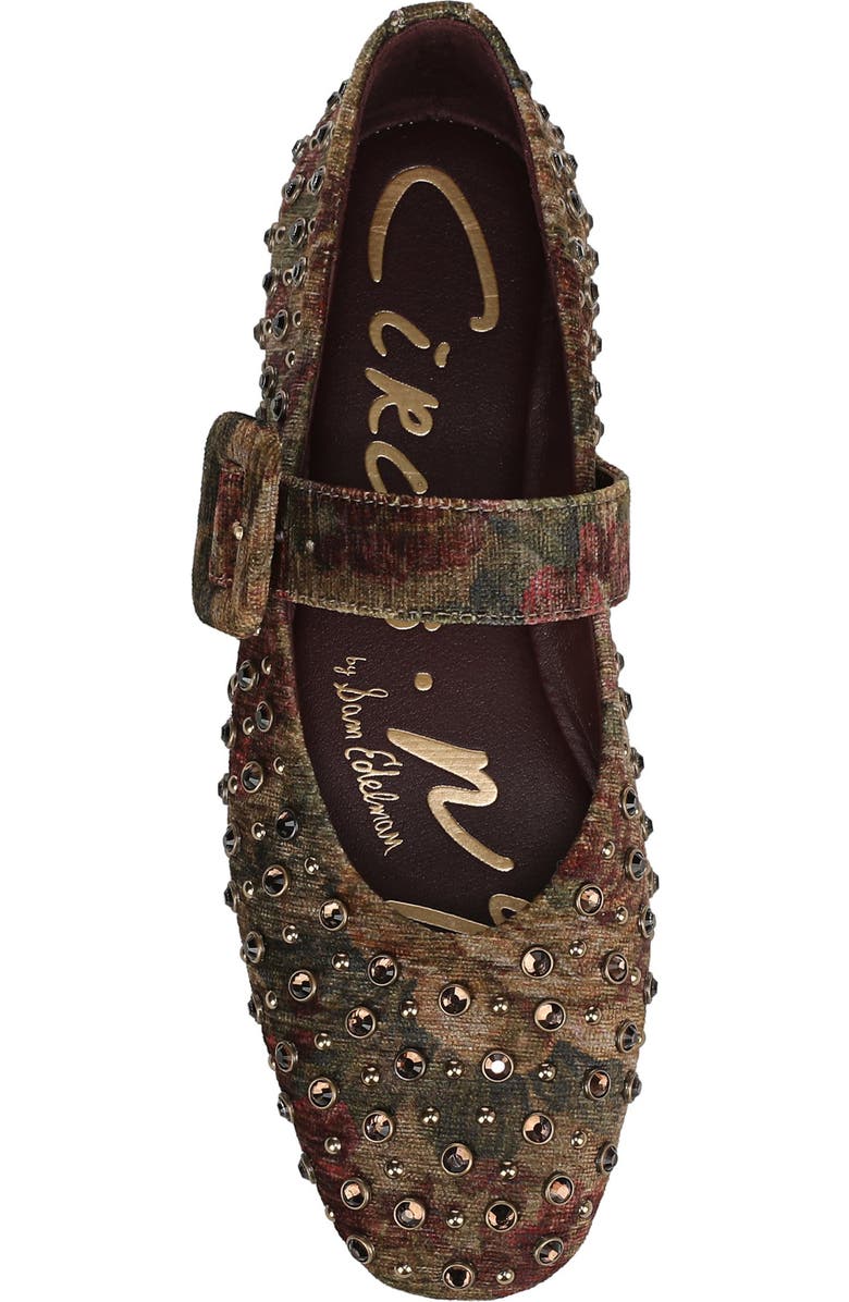 Circus NY by Sam Edelman Blaire Studded Mary Jane Flat, Alternate, color, Golden Pear/Plum Mul