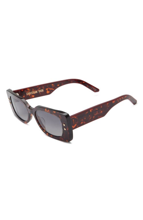 Dior 'pacific S1u 53mm Rectangular Sunglasses In Gold
