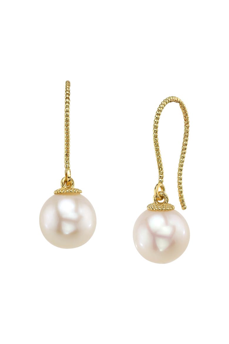 14K Gold Freshwater Pearl Cindy Earrings, Main, color, Yellow Gold