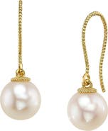 The Pearl Source 14K Gold Freshwater Pearl Cindy Earrings