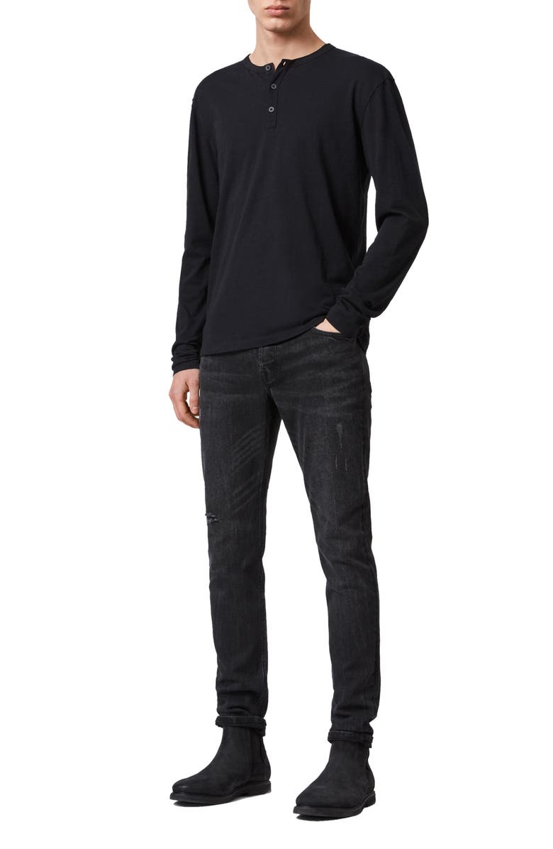 AllSaints Figure Long Sleeve Henley, Alternate, color,
