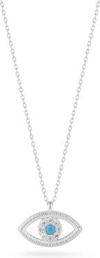 SPHERA MILANO CZ Sterling Silver Evil Eye Pendant Necklace