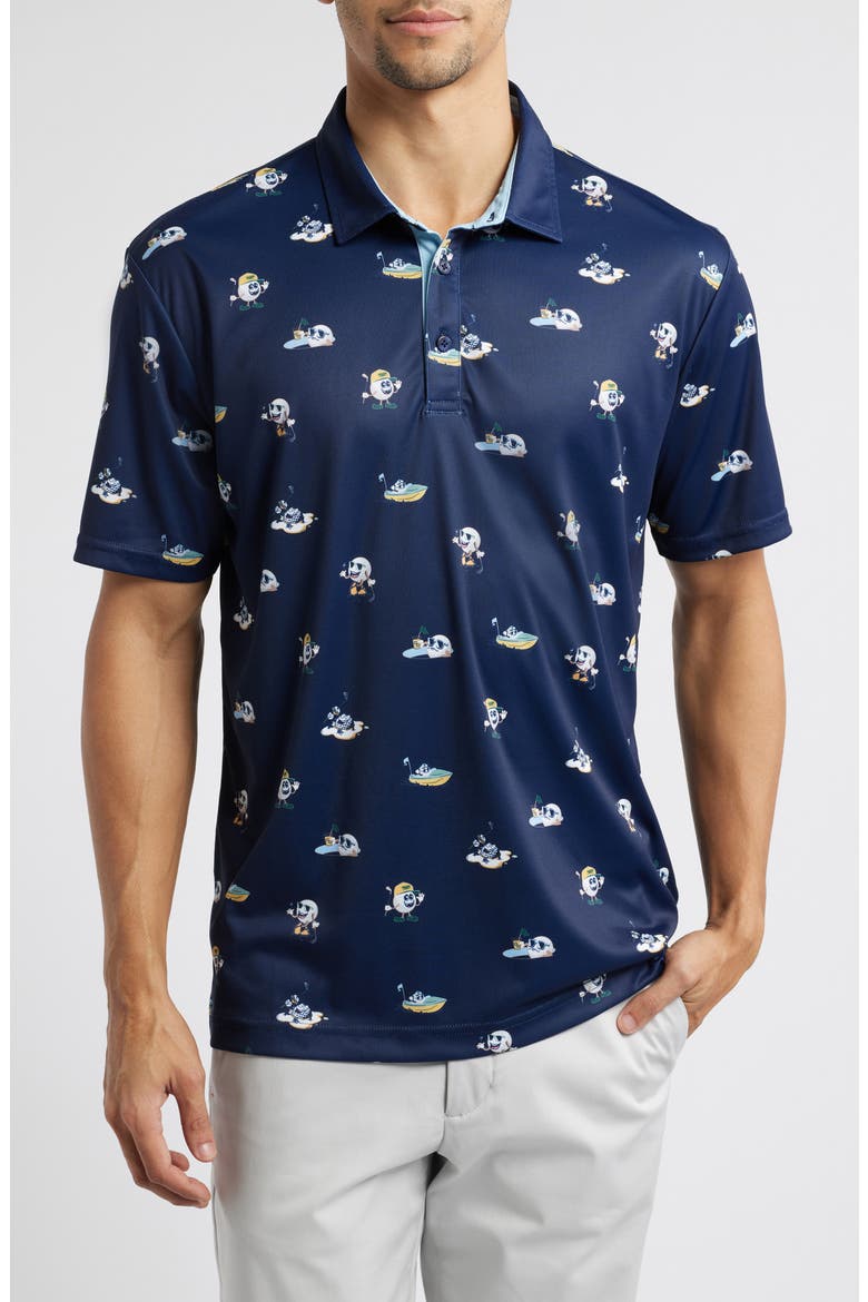 Meinke Print Golf Polo, Main, color, MIDNIGHT NAVY
