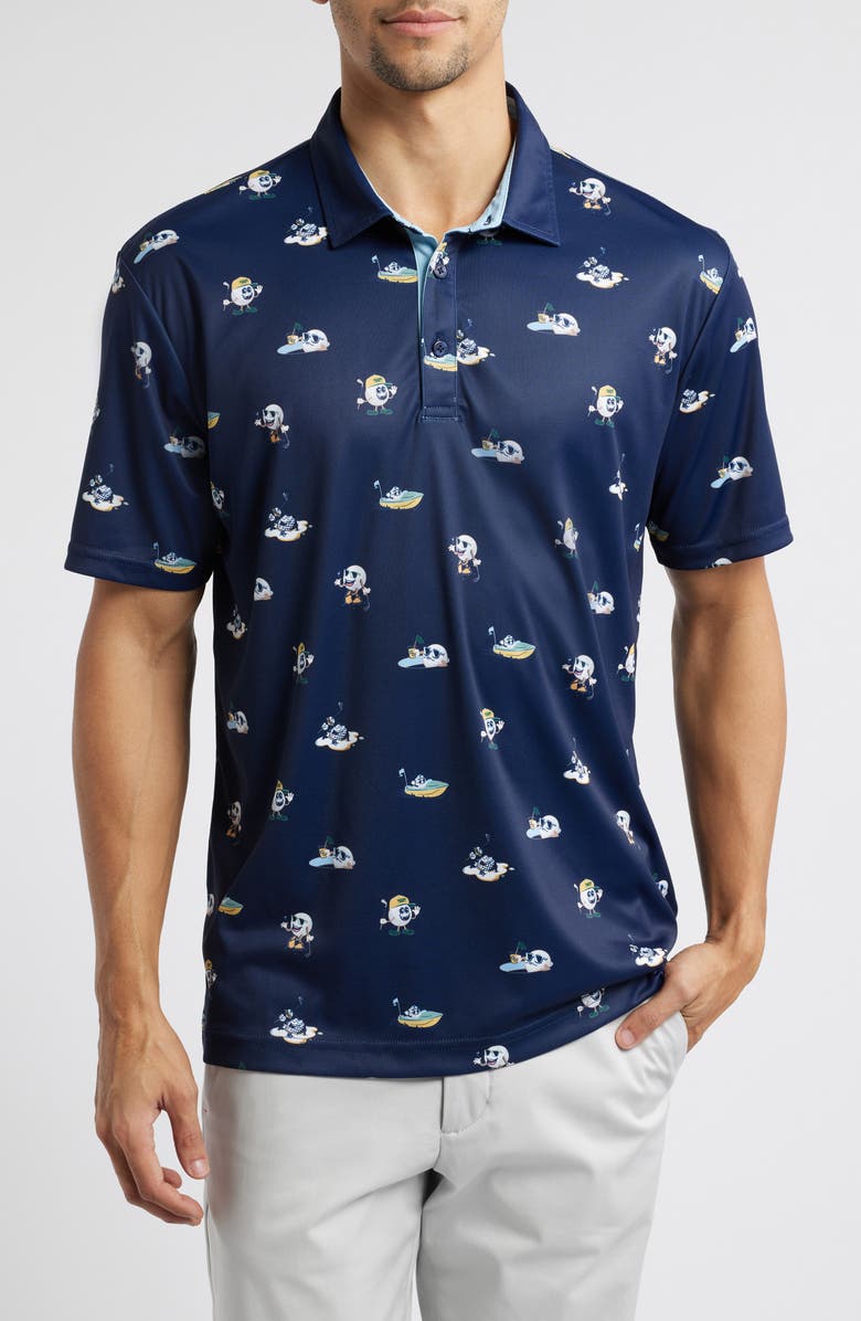 Swannies Meinke Print Golf Polo, Main, color, 