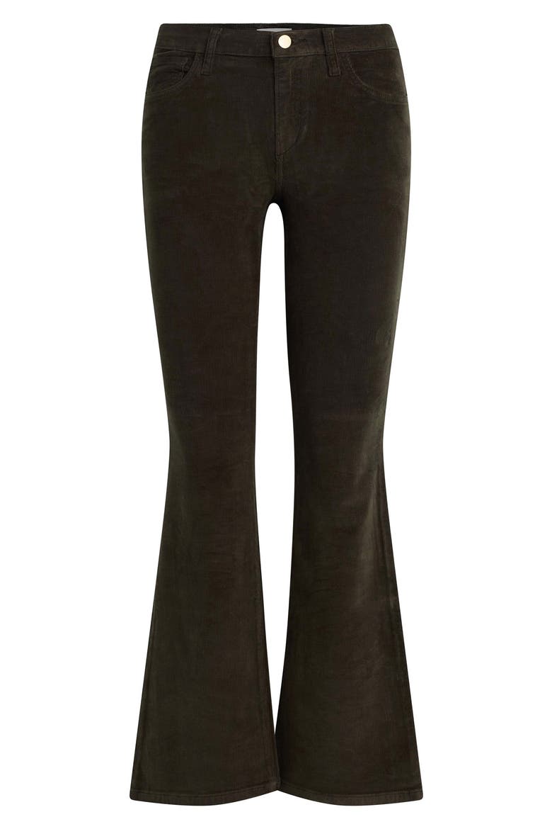 Inez High Waist Bootcut Corduroy Jeans, Alternate, color, OLIVE
