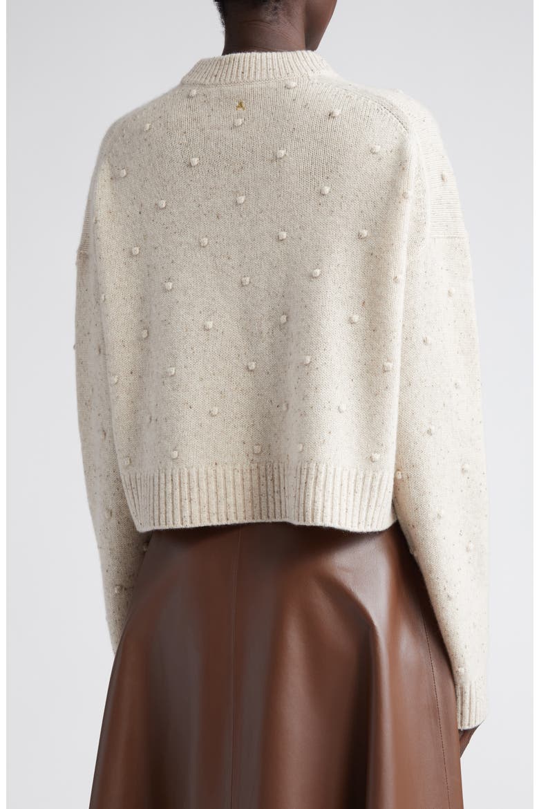 Melville Mélange Bobble Cashmere Sweater, Alternate, color, NATURAL MELANGE