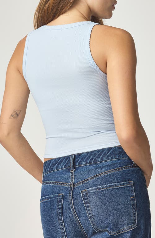 Florence By Mills Rib Button-up Tank Top In Blue