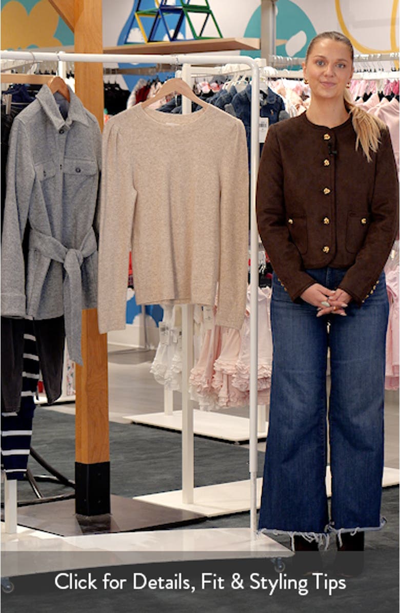 Pointelle Detail Crewneck Sweater, sales video thumbnail