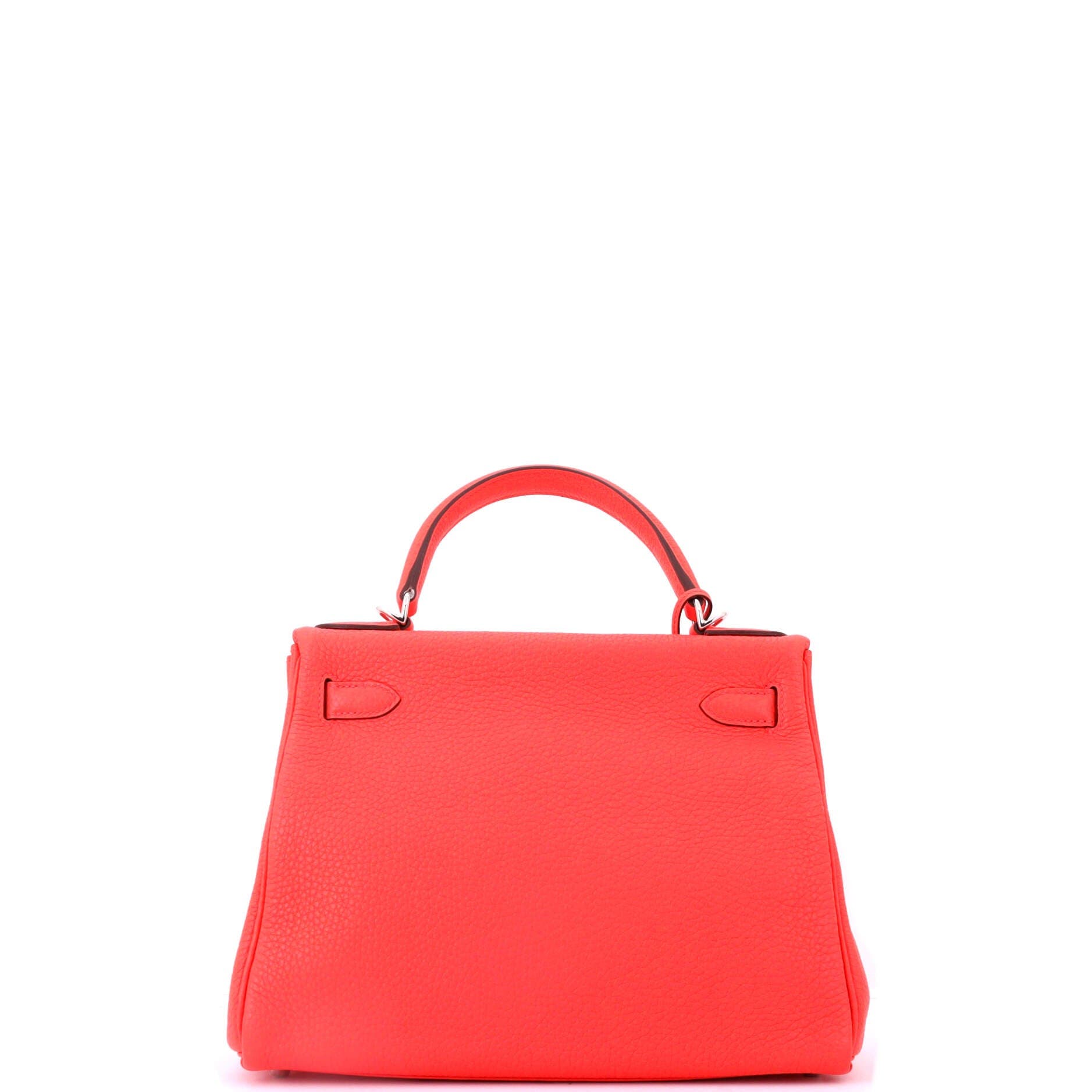 Pre-Owned Hermes Kelly Handbag Pink Clemence with Palladium Hardware 28, Alternate, color, Rose Texas