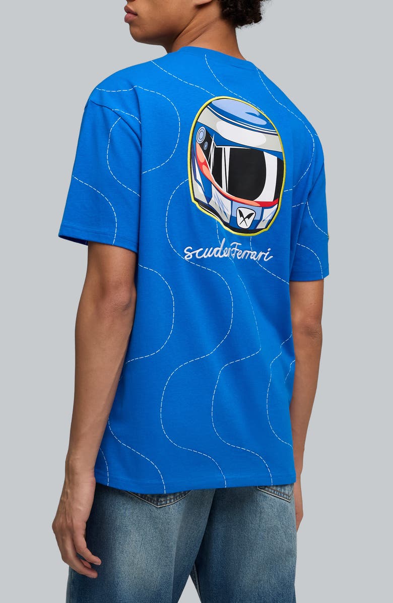 PUMA x Scuderia Ferrari Monza Cotton Graphic T-Shirt, Alternate, color, Puma Navy