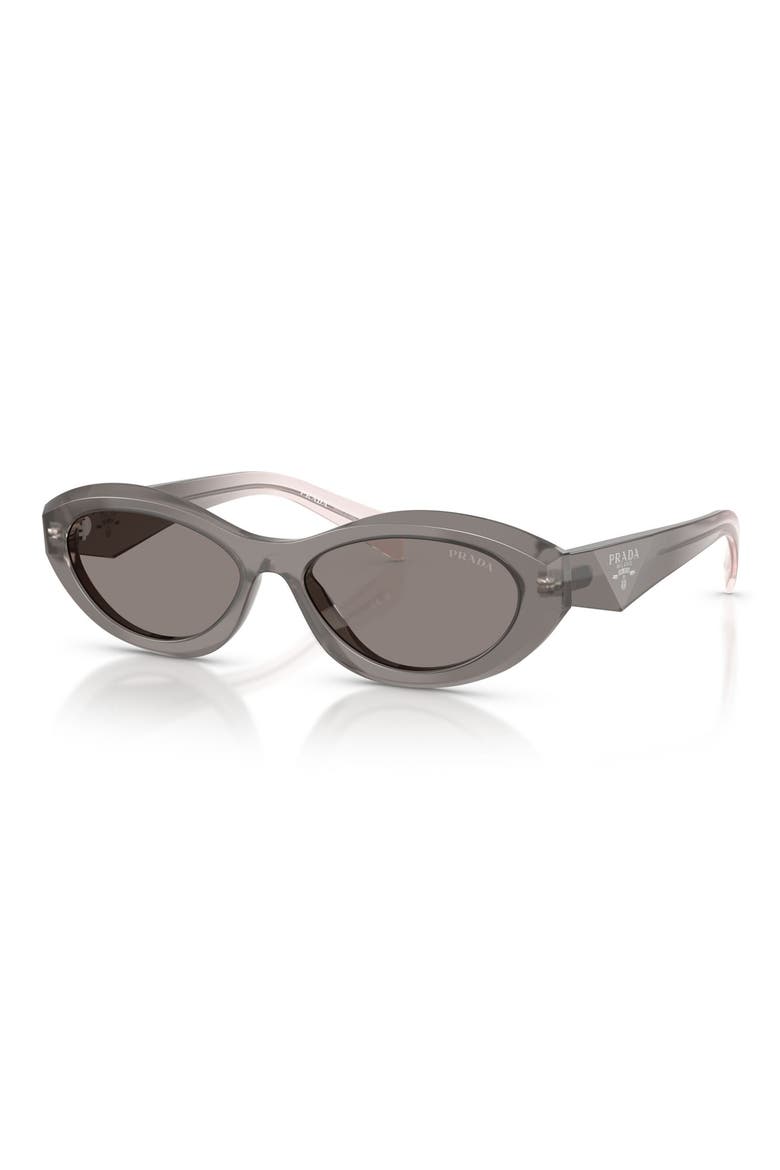 55mm Irregular Sunglasses, Alternate, color, GREY / DARK GREY
