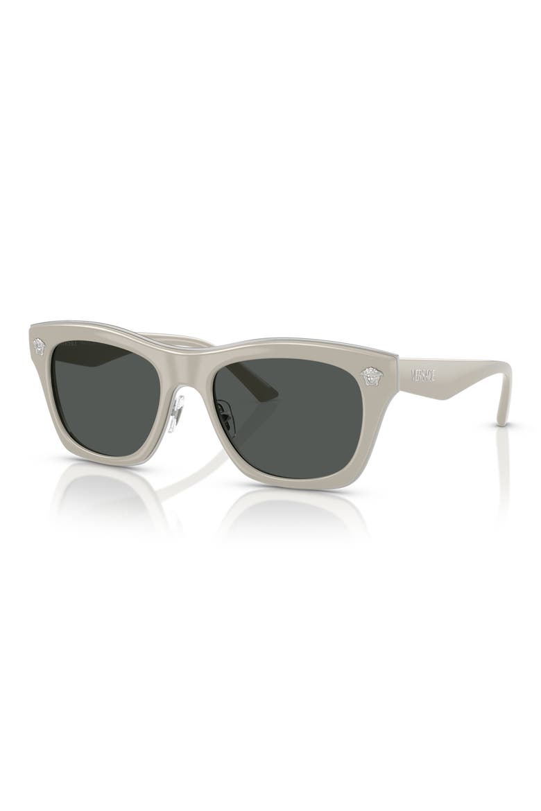 53mm Rectangular Sunglasses, Alternate, color, LIGHT GREY