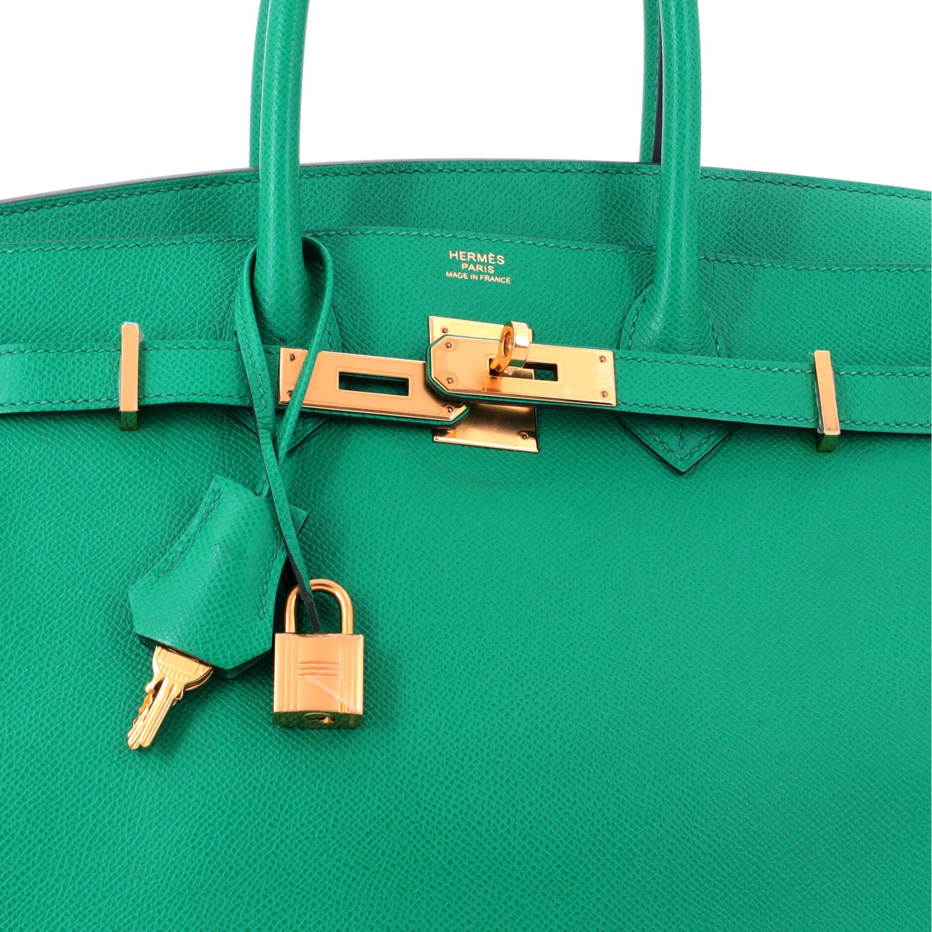 Pre-Owned Hermes Birkin Handbag Green Epsom with Gold Hardware 30, Alternate, color, Vert Jade