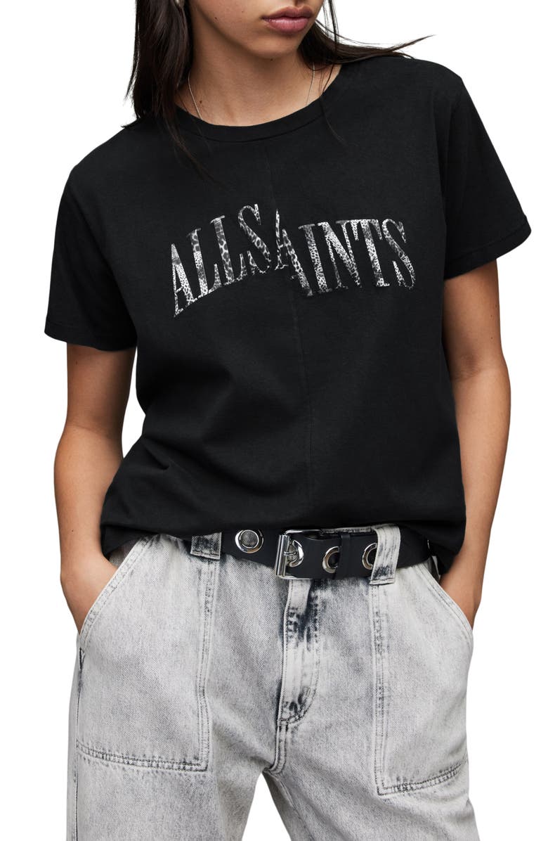AllSaints Revo Mic Graphic Tee, Main, color, 