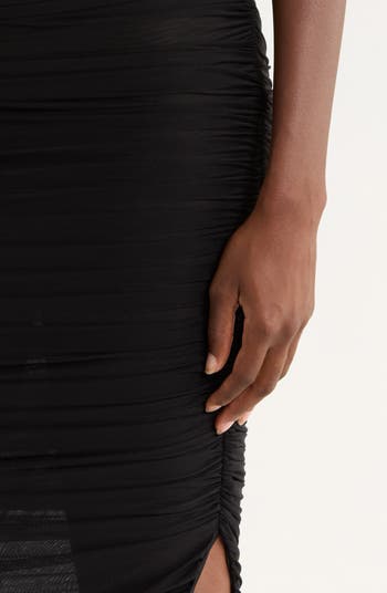Fornarina Ruched Mesh Maxi Dress
