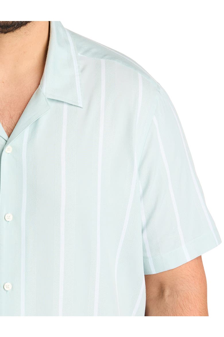 Big & Tall Textured Stripe Camp Shirt, Alternate, color, CLOUD BLUE