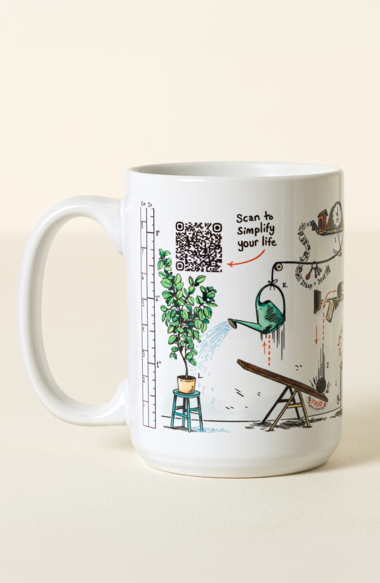 Uncommon Goods Daily Life Hack Interactive QR Mug, Alternate, color, Multi